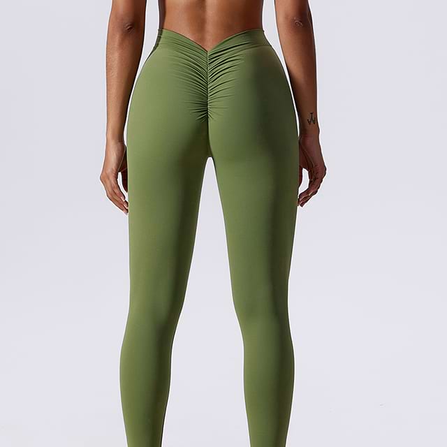 Бесшовные брюки для йоги с высокой талией